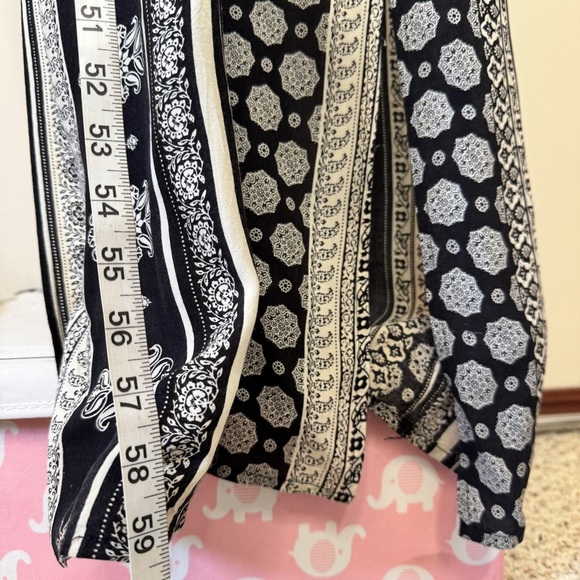 O'Neill Casty Maxi Dress Ivory Black Boho Beachy Strappy Sz L - Picture 10 of 16